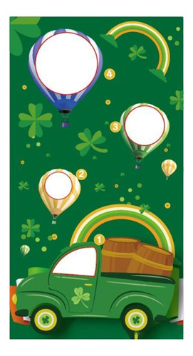 Decoración De Bandera De Juego De Lanzamiento Coche Verde