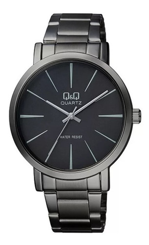 Reloj Pulsera Q&q Q893-402 Color Negro Tablero Negro