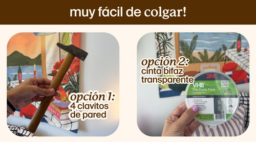 Tapiz Decorativo Botánico Con Ilustraciones De Plantas Verde Estampado