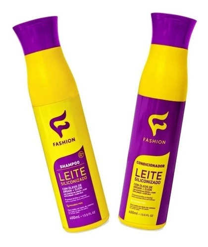 12 Shampooo + 12 Condicionador Leite Siliconizado Fashion