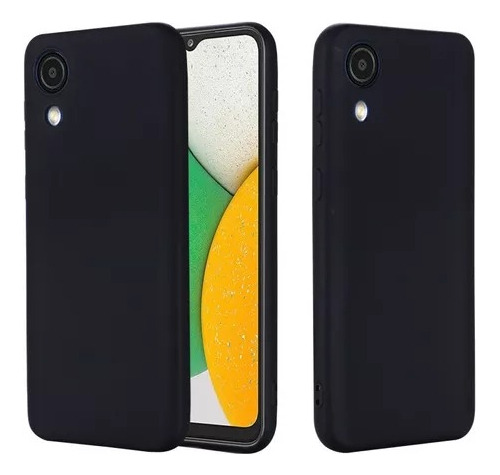 Funda Silicona Con Felpa Cubre Camara Para Samsung A03 Core