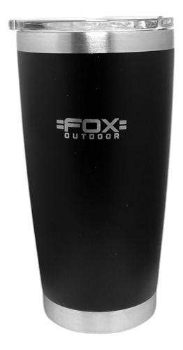 Vaso Termico Fox Daily Cup Acero Inoxidable 590 Ml Tapa Negro Lisa