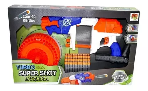 Lançador Metralhadora Automática Estilo Nerf Com 40 Dardos 