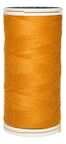 Caja 12 Pzas Hilo Coats Poliéster Liso 3 Cabos Fibra Corta Color T6980-0178 Amarillo Quemado
