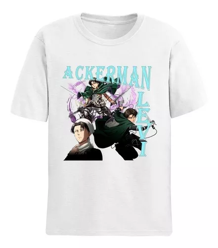 Camiseta Ataque aos Titãs Anime, Levi Ackerman