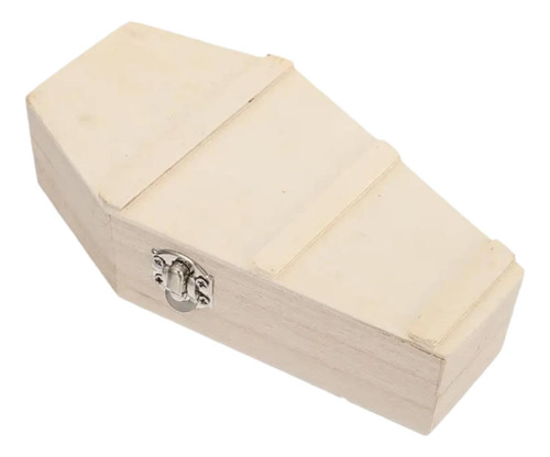 Caja De Madera De Halloween Con Tapa Con Bisagras,
