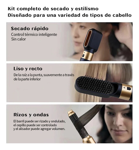 Rizador 5en1 + Secador Cabello 110v - Versión Caja Color