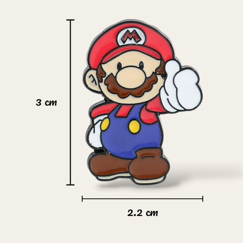 Pin / Broche Metálico Super Mario Videojuego Super Mario B1 Super Mario