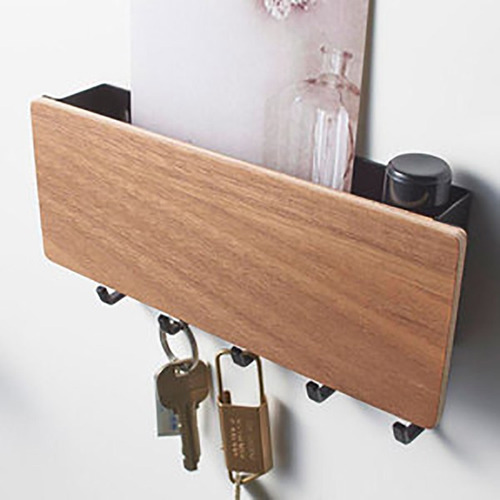 Estante Con Ganchos De Pared Para Llaves