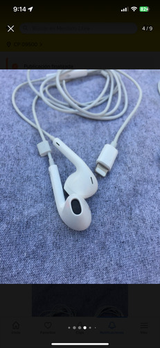Earpods Originales Iphone 7 En Adelante Blanco (Usado)