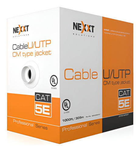 Cable Utp Cat5e Nexxt Professional 4p 25awg Cm 305m Azul