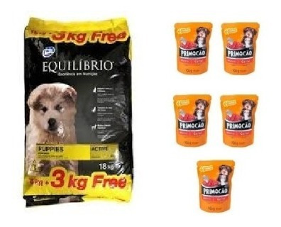 Equilibrio Cachorro Todas Las Razas 18k+ Tacho+2 Pate+envio