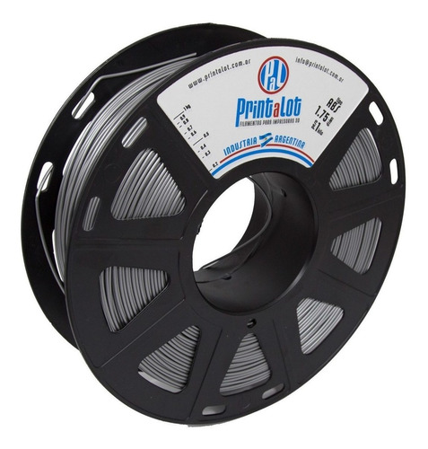 Imagen 1 de 1 de Filamento 3D ABS Printalot de 1.75mm y 1kg plata metalizado