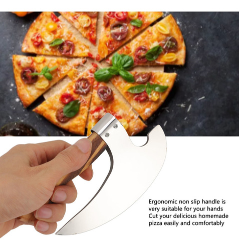 Corte Artesanal De Machado De Pizza Viking Em Aço Inoxidável