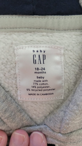 Buzo Gap Con Capucha 18 Meses (Usado)