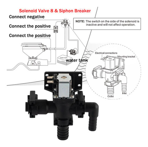 Bj1 Interruptor De Sifón De Válvula Solenoide De Alta 12v.