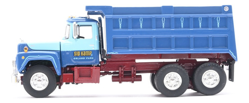 Camión Escala 1/64 Mack R Model Dump Truck Sid Kamp 60-1161 Azul Acero