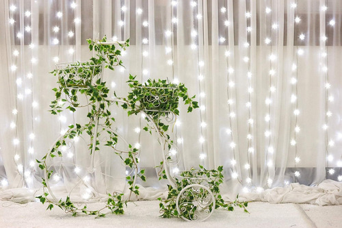 Colgante Copo Nieve 10mts 100 Leds Pack X 2 A Pilas