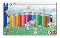 Comprar Lapices Staedtler Noris Pinturitas En Lata 36 Colores