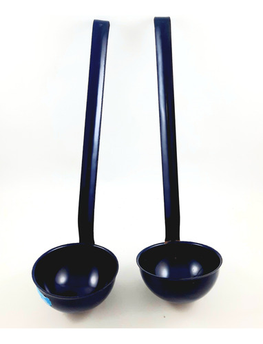 Cucharon Enlozado Antiguo Azul Lote X 2 Azul