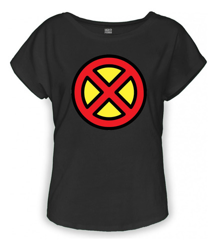 Playera Negra Dama Xmen Logo Marvel Comics 1386