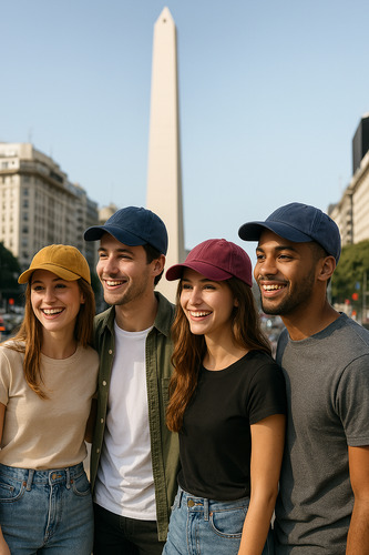 Gorras Clásicas Gabardina 100% Algodón Visera Curva Vintage Beige Unico Regulable