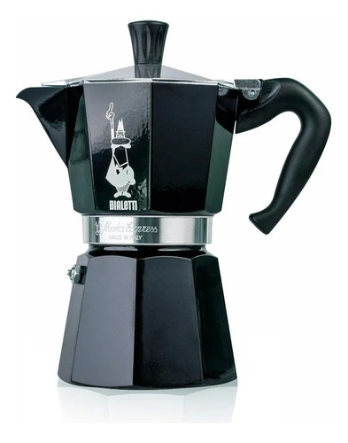 Cafetera Moka Express 3 Tazas Negra Bialetti