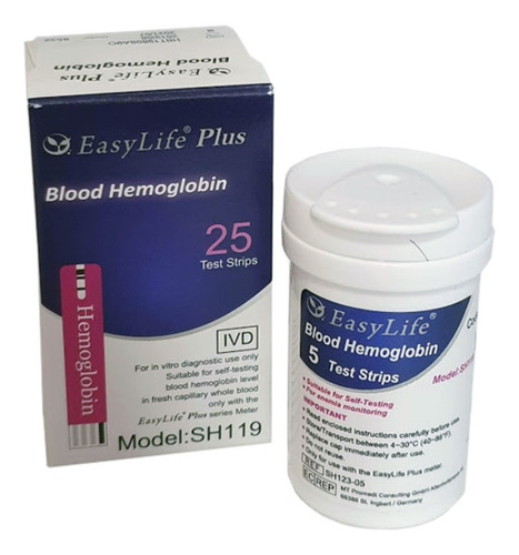  50 Cintas Para Medir Hemoglobina Easy Lifeplus 