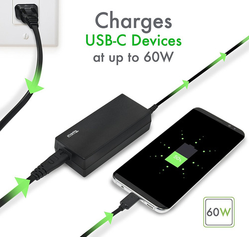 Cargador Enchufable Usb-c Adaptador De Corriente Para El Con
