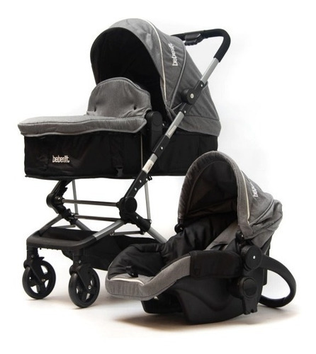 Coche Cuna Bebesit 1365ts-c Gris Oscuro 3 En 1 Travel System