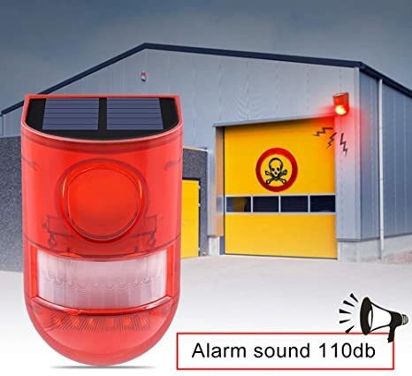 Sonido De Alarma Solar Y Luz Sensor De Movimiento Luz Estrob