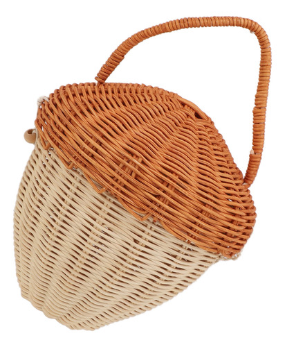 Cesta Decorativa De Ratán Con Forma De Hongo