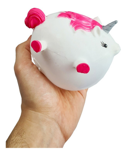 Imagem 5 de 6 de Bolha Unicórnio Inflável 20cm Tipo Io-io Brinquedo Braskit
