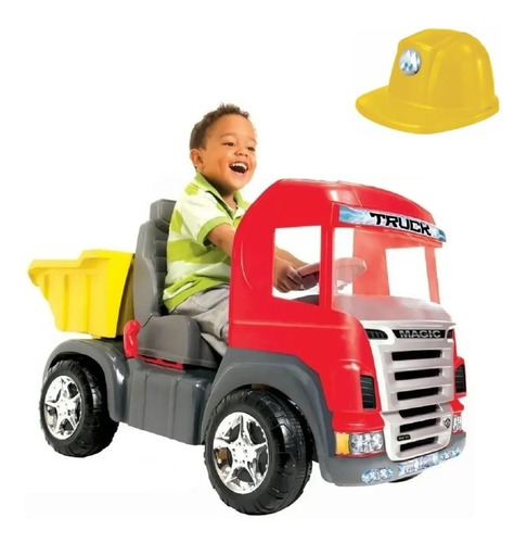 Imagem 1 de 7 de Caminhão Infantil Truck Pedal Som Luz 9300 Magic Toys