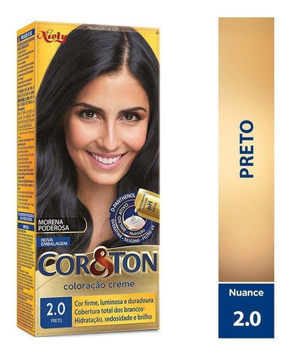 Coloração Cor&ton Creme Loreal 2.0 Preto