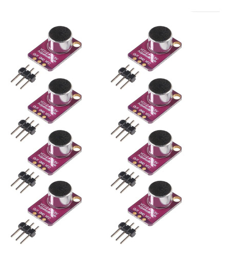 Aediko 8pcs Max4466 Microfono Electret Amplificador De Micro