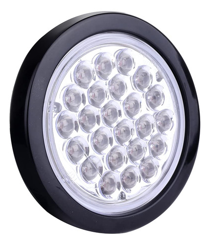 Luz Trasera Led Redonda 4 X 4  Color Rojo 24 Parada Giro