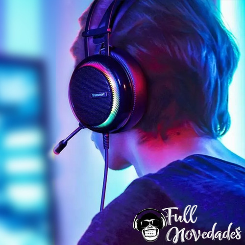 Imagen 7 de 10 de Audifonos Gamer Tronsmart Glary Extra Bass Pc Ps4 Mac - Led