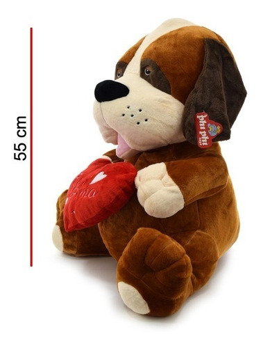 Peluche Perro Con Corazon Te Amo 55cm Phi Phi 7849
