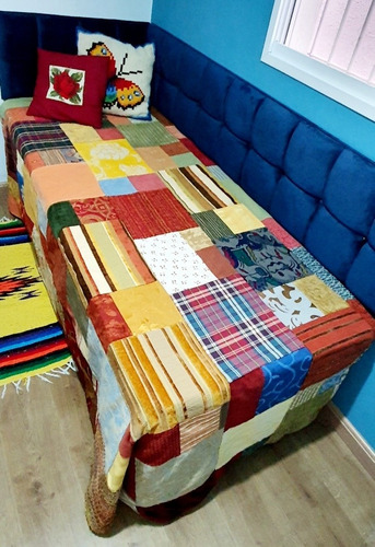Colcha Patchwork Retalhos Queen Tapeçaria Nobre - Varal
