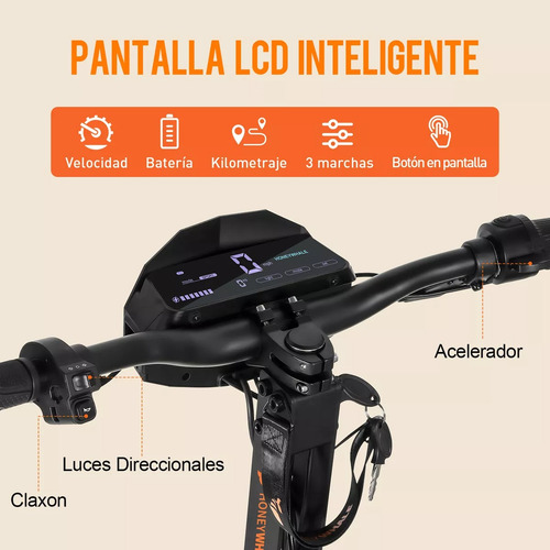 Scooter Eléctrico H4 Motor Potencia Máx. 2400w Honey Whale Naranja