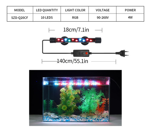 Luz De Acuario: Led De Alto Brillo Que Ahorra Energía