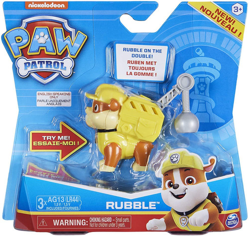 Paw Patrol Figura Cachorros Transformables, Rubble