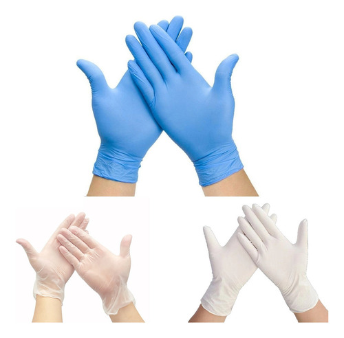 50pcs Guantes Desechables De Nitrilo A Prueba De Aceite Para