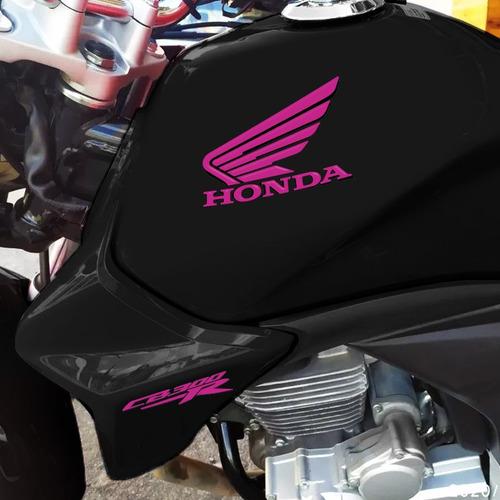 Imagem 2 de 6 de Kit Adesivos Moto Honda Cb 300r Emblemas Resinados Tanque