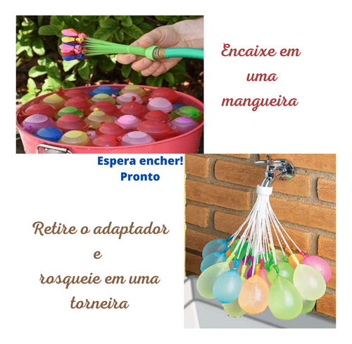 Kit Combo Balões De Água C/ Estilingue Diversão 50 Un