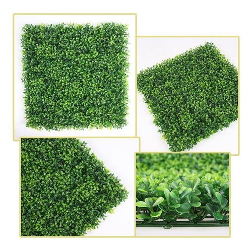 Imagen 9 de 9 de 20pzs Follaje Artificial Sintetico Para Muro Verde 60x40cm!!