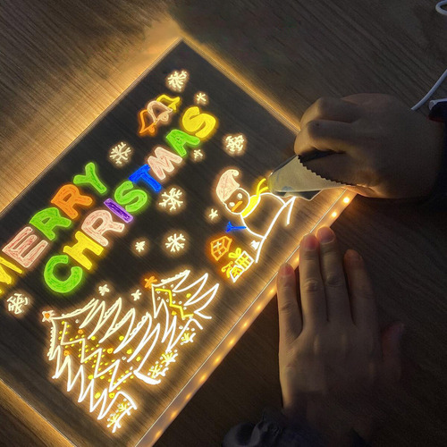 Marcadores Acrílicos De Presente Glowing Stand Placa Seca De