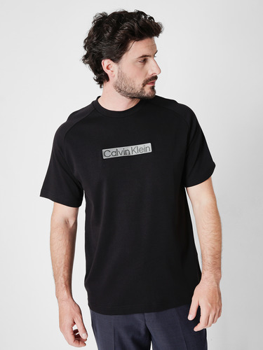 Polera 3d Logo Patch  Negro Calvin Klein