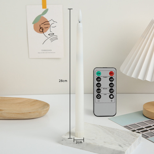 Vela Electrónica De Tallo Largo De 12 Piezas Con Control Rem
